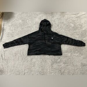 Crop top hoodie.